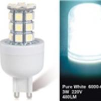 3W G9 27-LED Cool White LED Corn Bulb