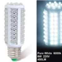 6W E27 108-LED Cool White LED Corn Bulb