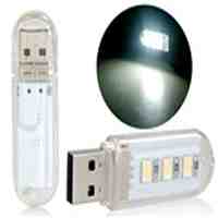 USB 3-LED Pure White LED Light with Transparent Cover