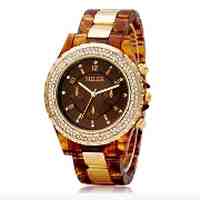 Women's Crystal Watch Quartz Wrist Watch Water Resistant 