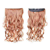 Clip in Synthetic Curly Hair Extensions with 5 Clips - 6 Colors Available