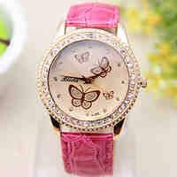 Ladies's Watch Korean Fashion Diamond Butterfly Belt Quartz Watch