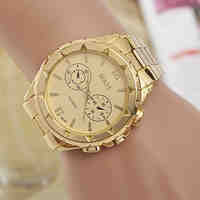 Men's  Watch Quartz Swiss Alloy Fashion Three Gold Watch