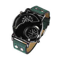 Watches Men Large Dial Watch Dual Movement Waterproof Wrist Watch Relogio Masculino Quartz Watch (Assorted Colors)