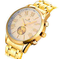 Men's Watch Gold Hollow Mechanical Waterproof Watch
