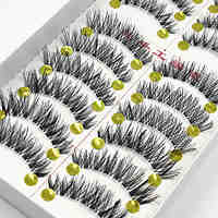 10 Pairs False Eyelashes Fake Lashes Individual Lash Luster Lash Extensions High Quality Clear Strip Lash