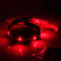 Waterproof 30cm 12-LED Red LED Strip Light (12V)
