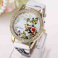 Ladies' Watch Fashion Ladies Watch Retro Pattern Colorful Butterfly Watch