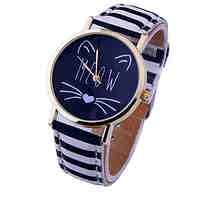 Women'S Watches Vintage Bobo Watch Letter Geneva Watch Leather Wristwatch Watch Notes Students Watch Gift Idea