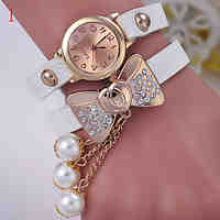 Ladies' Watch Diamond Rivets Bow Pearl Decorative Fashion Watch