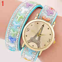 Ladies' Watch The New Diamond Inlaid Fashion Watch Color Multi Winding Bracelet Watch