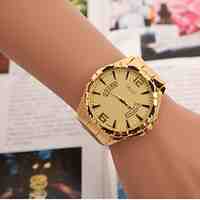 Men's Fashion Watch  Gold Band Watch