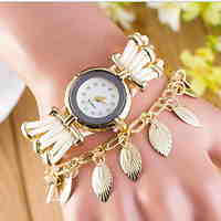 Women's Quartz Watch Fashion Bracelet Leaf Pendant Watch