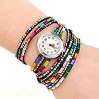 Women's  Fashion Colour Strap Bracelet Watch Fashion Quartz Watch