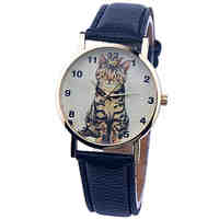 Vintage Watch Cat Leather Watch Womens Watch Ladies Watch Mens Watch Unisex Watch