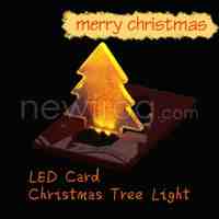 LED Christmas Card Pocket LED Card Christmas Tree Light