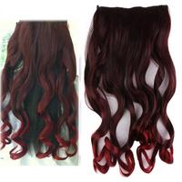 Matte Curly Heat-Resistant Fiber 5 Clips In Hair Piece Extensions