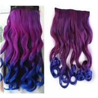 Matte Curly Heat-Resistant Gradient 5 Clips In Hair Piece Extensions