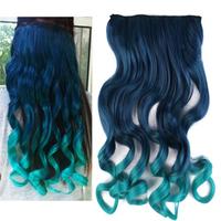 Curly Heat-Resistant Fiber Gradient 5 Clips In Hair Piece Extensions