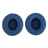 1 Pair Protein Leather Replacement Ear Pads for Monster Beats SOLO 2.0 Blue