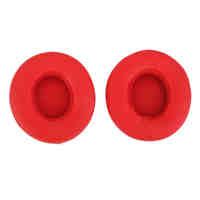 1 Pair Protein Leather Replacement Ear Pads for Monster Beats SOLO 2.0 Red