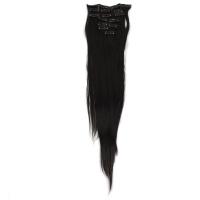 7pcs 22 Straight Hair Extensions with Clips Black