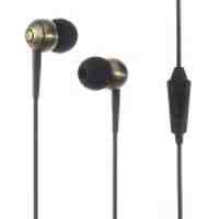 V11 3.5mm Wired Earphone with Microphone for iPhone Samsung - Gold