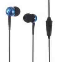 V11 3.5mm Wired Earphone with Microphone for iPhone Samsung - Blue