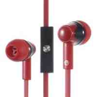 PHW-203 In-ear Earphone with Microphone for iPhone Samsung Huawei - Red