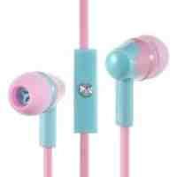 PHW-203 In-ear Earphone with Microphone for iPhone Samsung Huawei - Pink