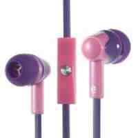 PHW-203 In-ear Earphone with Microphone for iPhone Samsung Huawei - Purple