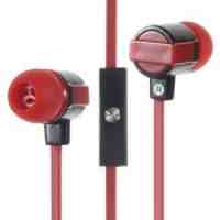 In-ear Stereo Earphone with Microphone for iPhone Samsung - Red