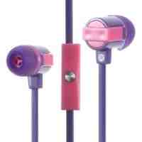 In-ear Stereo Earphone with Microphone for iPhone Samsung - Purple