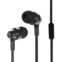 3.5mm In-ear Stereo Earphone Headset with Microphone for iPhone Samsung - Black