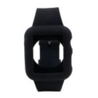 Silicone Gel Watch Band for Apple Watch 38mm - Black
