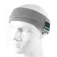Head Strap Bluetooth Earphone with Microphone for iPhone Samsung Sony - Grey