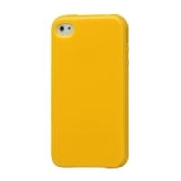 Lustrous TPU Case for iPhone 4 CDMA iPhone 4S - Yellow