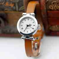 New fashion hot-selling Genuine leather female silver watch ROMA vintage watch women dress watches