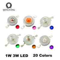 50pcs LED 1w 3w High Power LED Chip, RGB Red Green Blue Yellow Cold White Nature White Warm White Light Source