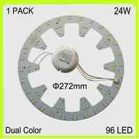 Manufacturer round 24W LED plate pcbs led board DUAL COLOR warm cold white 2300lm dia272MM circular techo LED 220V 230V 240V