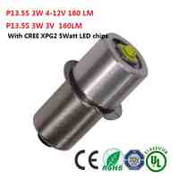2Piece E10 P13.5S flashlight bulb 0.5w 1w 3w emergency light bulbs 3v 4.5v 6v Led Bulb replacement flashlight bulb