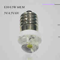 E10 P13.5S flashlight bulb 0.5w emergency light bulbs 3v Led Bulb replacement flashlight bulb