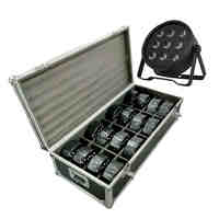 Flight Case with 16 pieces LED Fat Par 9X12W LED Light RGBW 4IN1 LED Light Stage DJ Light DMX Led Par Party Lights