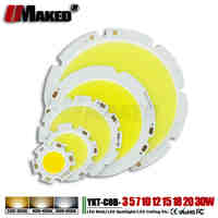 High Power LED Chip 3W 5W 7W 10W 12W 15W 18W 20W 24W 30W 50W integrated SMD COB LED Bead Warm/White Lamps for led bulb spotlight