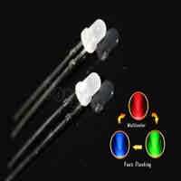 100pcs 3mm diffused RGB Fast Flashing Led 3mm Tricolor Round LED Light Emitting Diode Multicolor Flicker LED Lamps