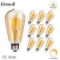 E27 Led ST64 4W Vintage Dimmable Led Filament Bulbs AC 220V 2200K Retro Lights Bulb Bombillas Led E27 Thead Lamp Bulbs for Home