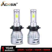 LED 4300K 3000K LED Fog Lamp LED H7 Car Bulb 6500K 8000K H1 H11 HB3 9006 HB4 9005 12V 24V 8000LM 72W neblineros led para auto