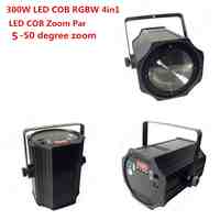 5-50 Degree LED Zoom 300W COB LED Par Light 3200K-7500K Warm White White/ RGBW 4in1 Stage Disco Light led Par 64