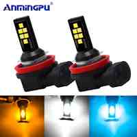 Anmingpu 2x Car Fog Lamp H11 Led Lamp 3000K 6000K 8000K H1 H3 Led H7 9005 HB3 9006 HB4 H9 H8 Led Canbus Car Led Fog Light Bulb