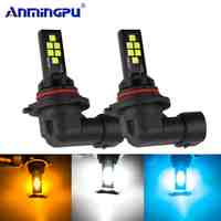 Anmingpu 2x Car Fog Lamp H9 H8 Led H11 H3 H1 Led H7 9005 HB3 9006 HB4 Led Canbus 2000LM H11 Led Fog Light Bulb 3000K 6000K 8000K